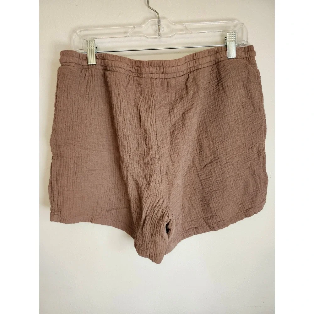 Nicole Miller New York 100% Cotton Gauze Lounge 1X Brwn‎ Beach Embroidered Set